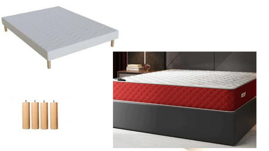 SOMMIER + MATELAS 25cm d'épaisseur ferme orthopédique