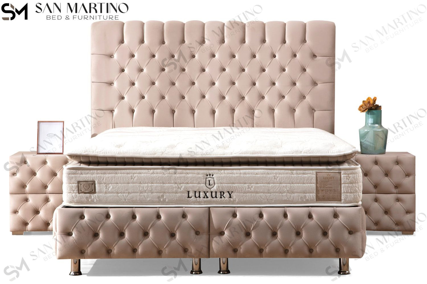 Lit coffre Luna Beige