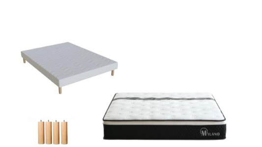 SOMMIER + MATELAS 31cm d'épaisseur  semi ferme