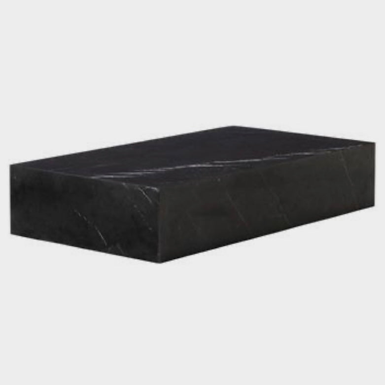 Table basse Bloc rectangle marbre noir