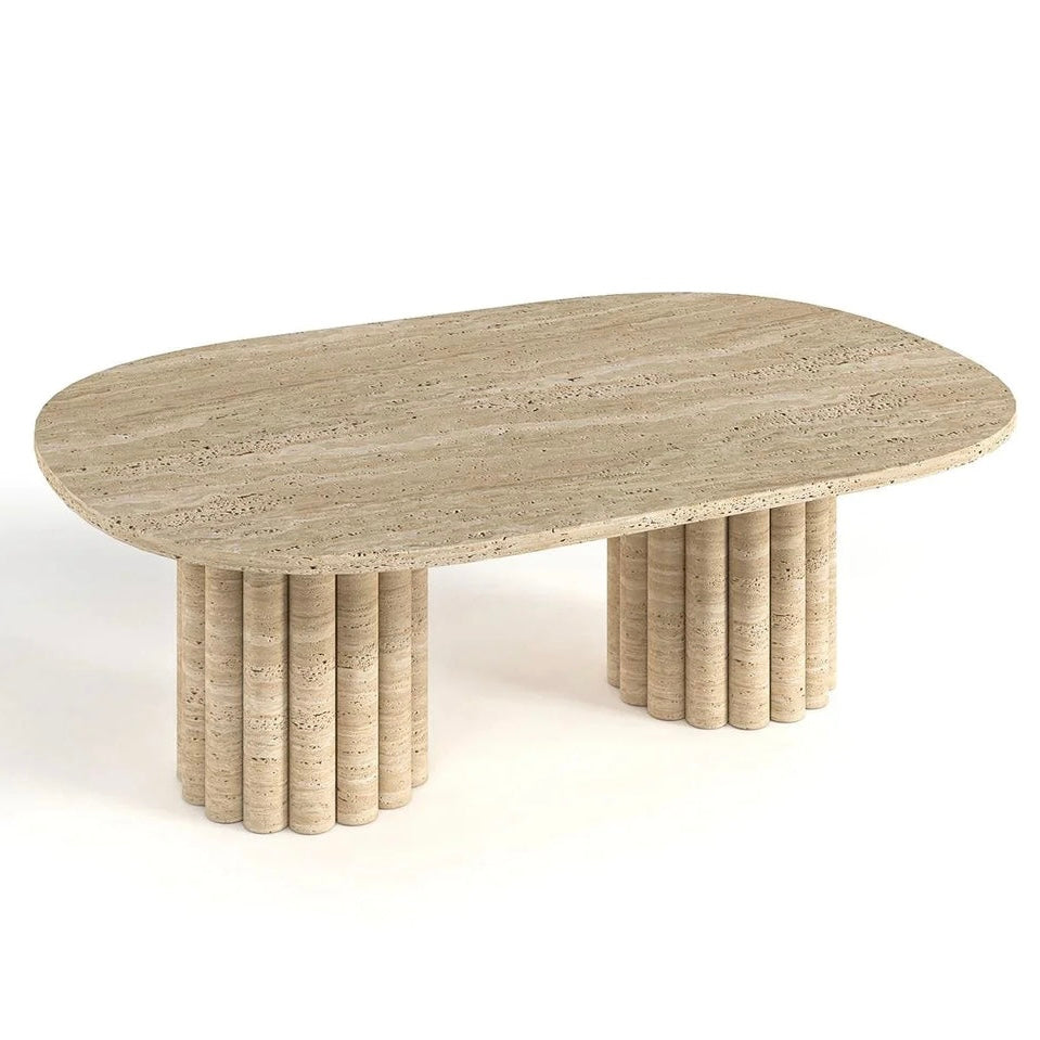 Table basse Oval en travertin