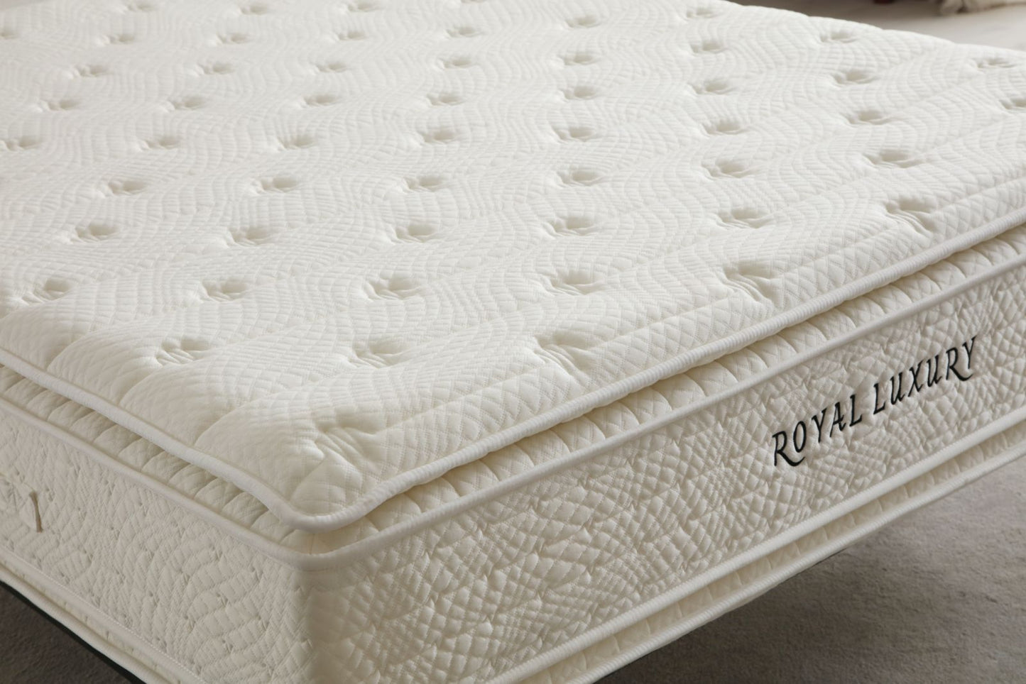 SOMMIER + MATELAS 38cm d'épaisseur Royal luxury + 2 sur-matelas intégrer