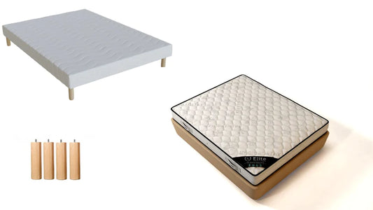 SOMMIER + MATELAS 20cm d'épaisseur