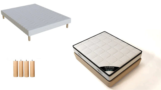 SOMMIER + MATELAS 22cm d'épaisseur ferme