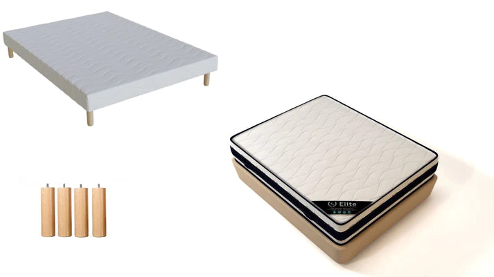 SOMMIER + MATELAS 22cm d'épaisseur memory