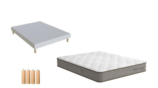 SOMMIER + MATELAS premium 26cm Ressorts Ensachés